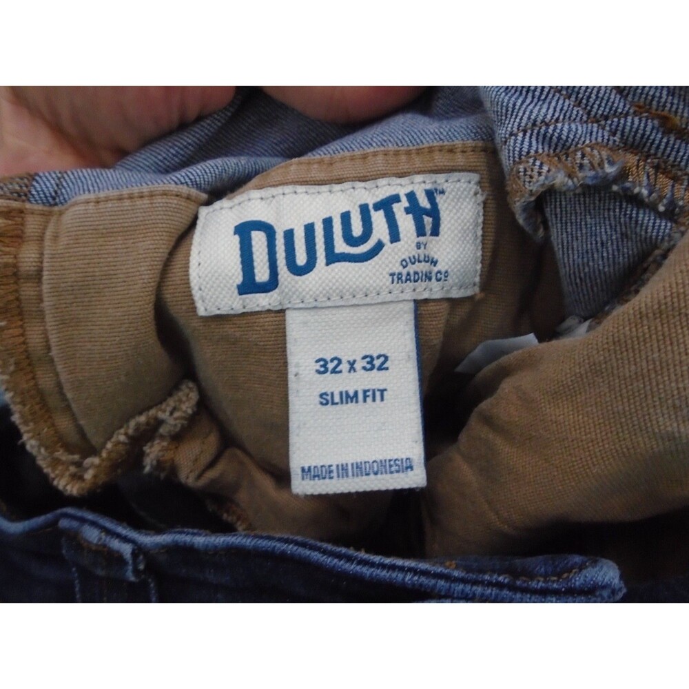 Duluth Trading Denim Blue Jeans Mens 32x30 Ballroom Double Flex Slim Fit - Picture 3 of 13